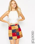 Asos Tall Embroidered High Neck Cami Top With Tie Back - White