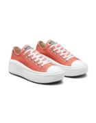 Converse Chuck Taylor All Star Ox Move Canvas Platform Sneakers In Bright Madder-orange