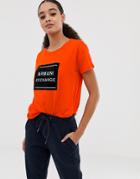 Armani Exchange T-shirt With Box Logo - Red