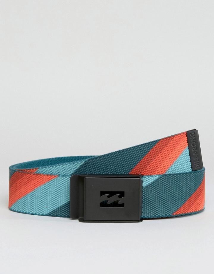 Billabong Cotton Webbing Belt Multi Colored - Blue