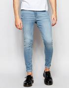 Cheap Monday Jeans Mid Spray Extreme Superstretch Skinny Fit Stone Bleach - Stone Bleach