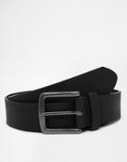 Asos Belt In Black Faux Leather - Black