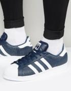 Adidas Originals Superstar Sneakers In Blue B72587 - Blue