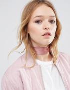 Asos Choker Neck Tie & Headscarf - Pink