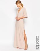 Asos Tall Kimono Plunge Maxi Dress - Navy