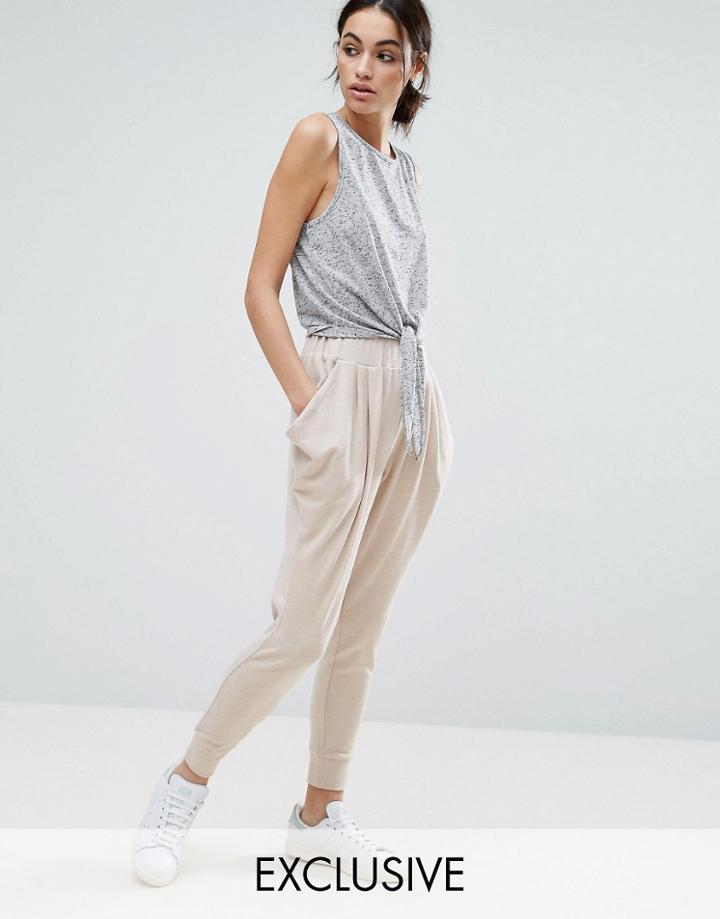 Nocozo Drape Pocket Jersey Pant - Beige