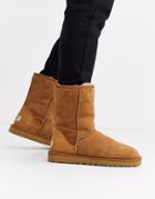 Ugg Classic Short Boots In Chestnut Suede