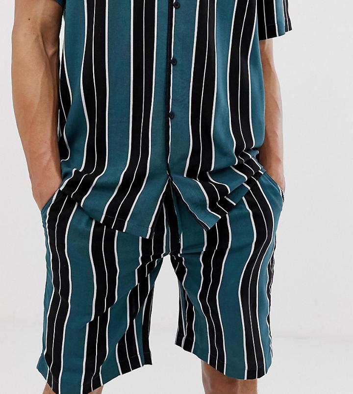 Brave Soul Tall Two-piece Printed Shorts-green