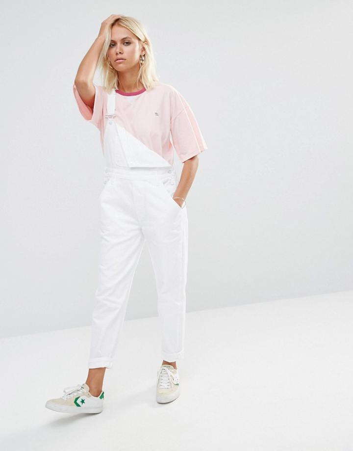 This Is Welcome Denim Overalls - White