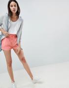 Asos Design Drawstring Runner Shorts - Pink