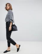 Selected Femme Leather Pants - Black