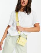 Claudia Canova Logo Flap Shoulder Strap Bag In Yellow