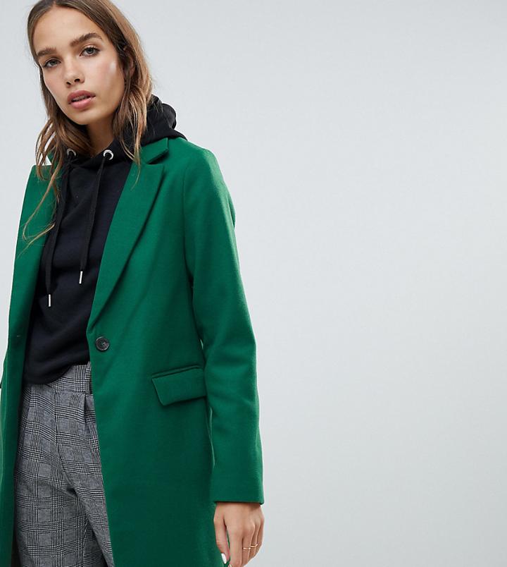 New Look Tailored Coat In Green