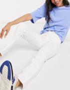 Weekday Rowe Organic Cotton Straight Leg Jeans In White