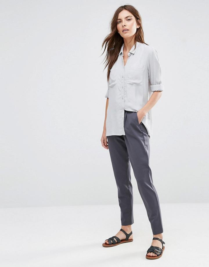 Vila Jersey Straight Leg Pant - Ebony