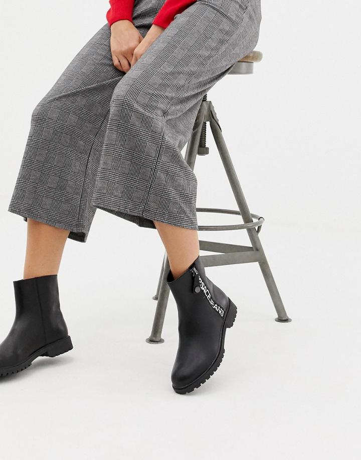 Versace Jeans Logo Ankle Boots - Black