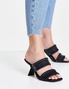 Topshop Nessy Padded Mules In Black