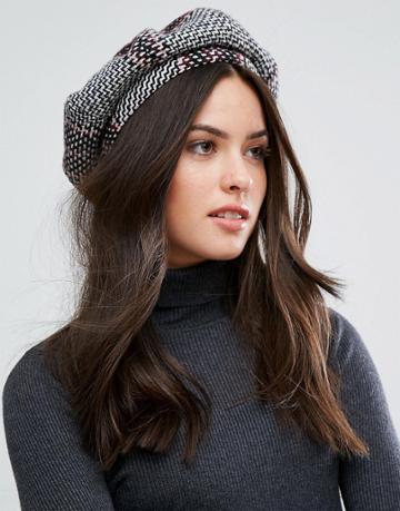 Willow And Paige Check Beret - Multi