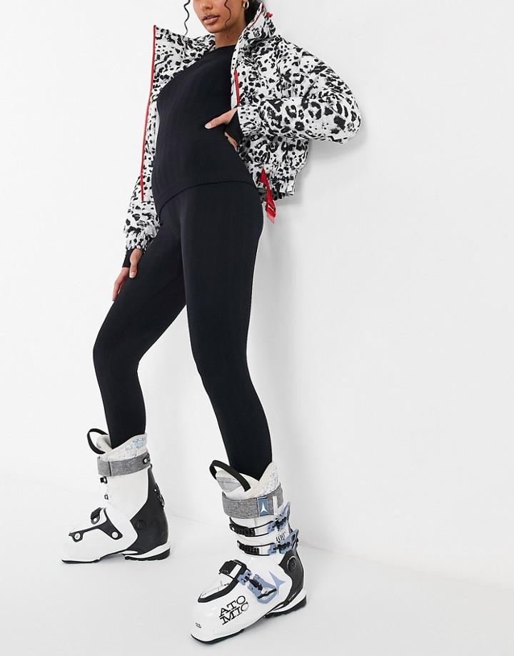 Asos 4505 Cable Knit Base Layer Legging-black