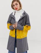 Mbym Paneled Rain Coat - Multi