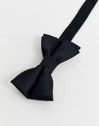Asos Design Wedding Bow Tie In Black - Black