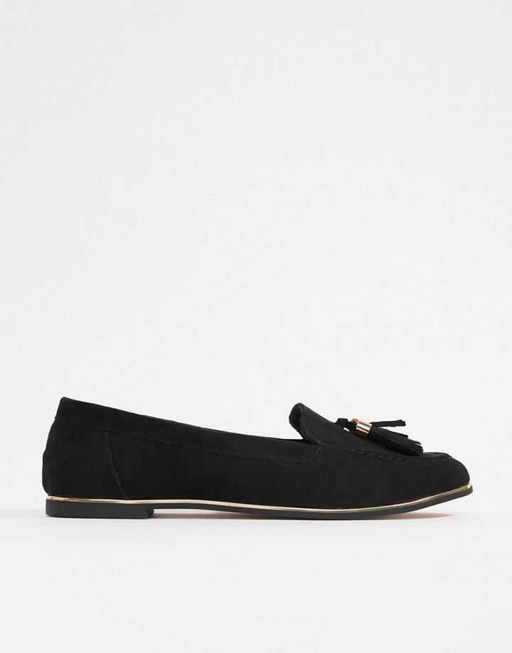 Asos Design Mindful Flat Shoes-black