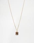 Vivienne Westwood Necklace With Tigers Eye Pendant - Gold