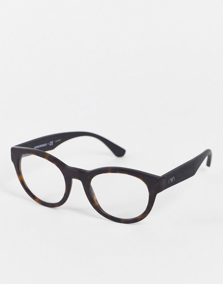 Emporio Armani Clear Lens Glasses-black