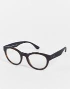 Emporio Armani Clear Lens Glasses-black