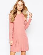 Y.a.s Mava Dress With Pleat Front - Withered Rose