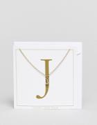 Johnny Loves Rosie J Initial Necklace - Gold