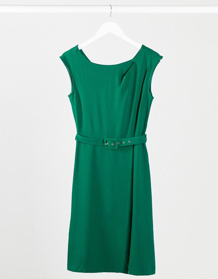 Closet Wrap Skirt A-line Dress In Green