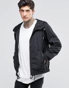 Diesel J-azzerad Chevron Jacket Hooded Nylon - Black
