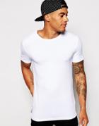 Asos Fitted Fit T-shirt With Crew Neck And Stretch - White