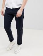 For Smart Textured Pants In Navy