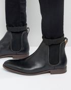 Aldo Merin Chelsea Boots In Black Leather - Black