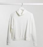 Lindex Mom Karen Organic Cotton Fleece Turtleneck Lounge Sweatshirt In Off-white