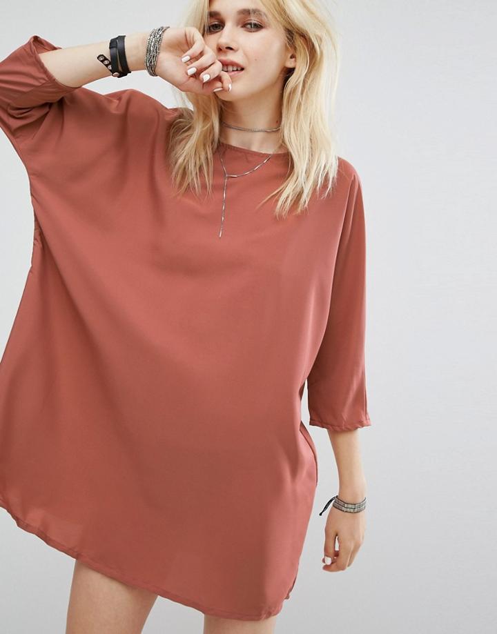 Noisy May Tunic Dress - Brown