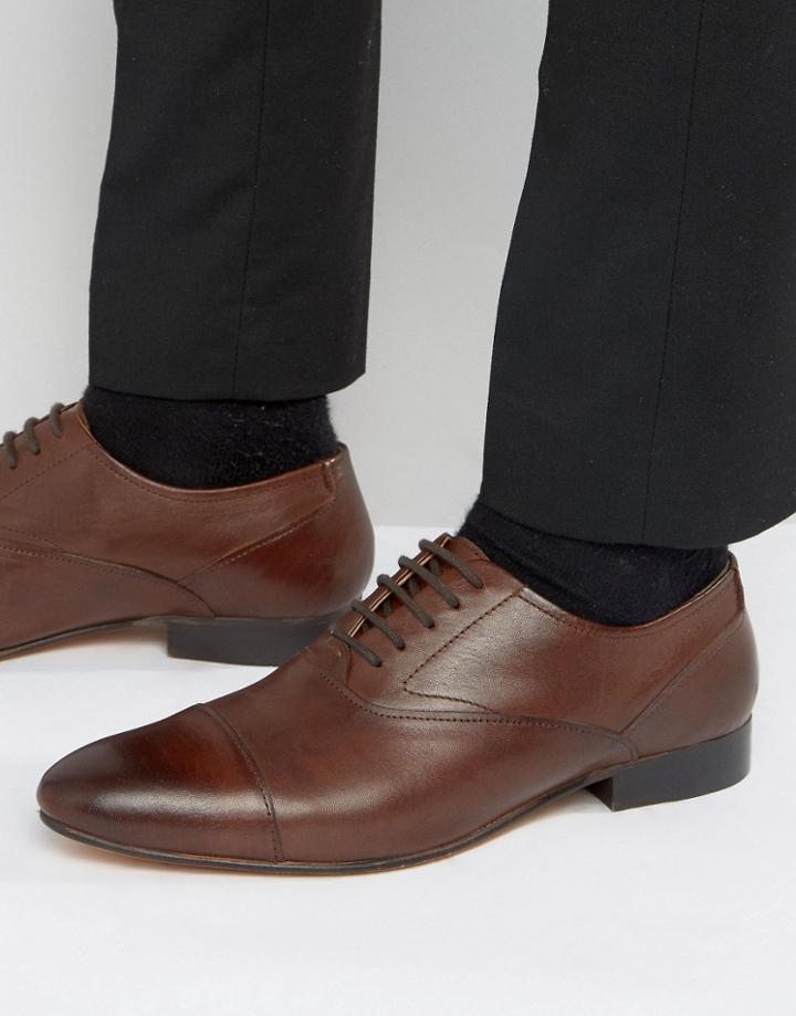 Kg Kurt Geiger Anthony Leather Oxford Shoes - Brown