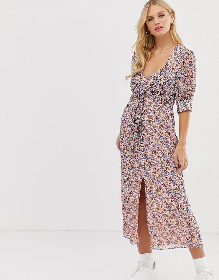 The East Order Sophie Midi Dress - Orange