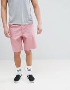 Asos Design Skater Shorts With Raw Edge In Pink - Pink
