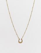 French Connection Horseshoe Pendant Necklace In Gold