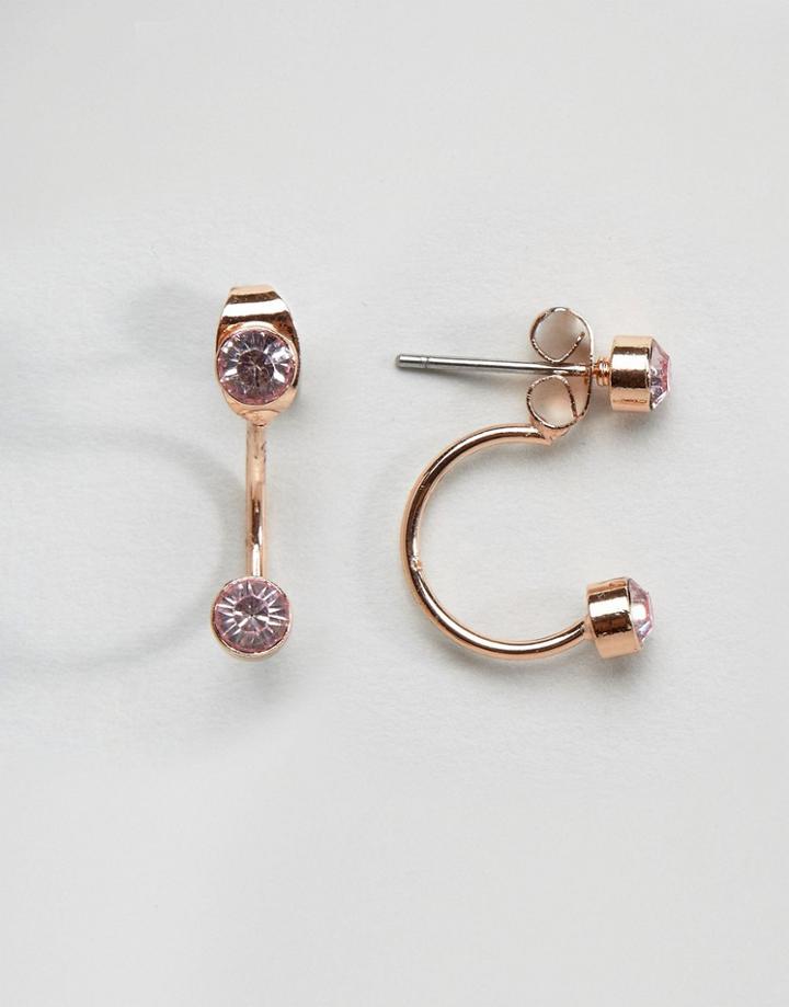 Pieces Rose Gold Earrings - Gold