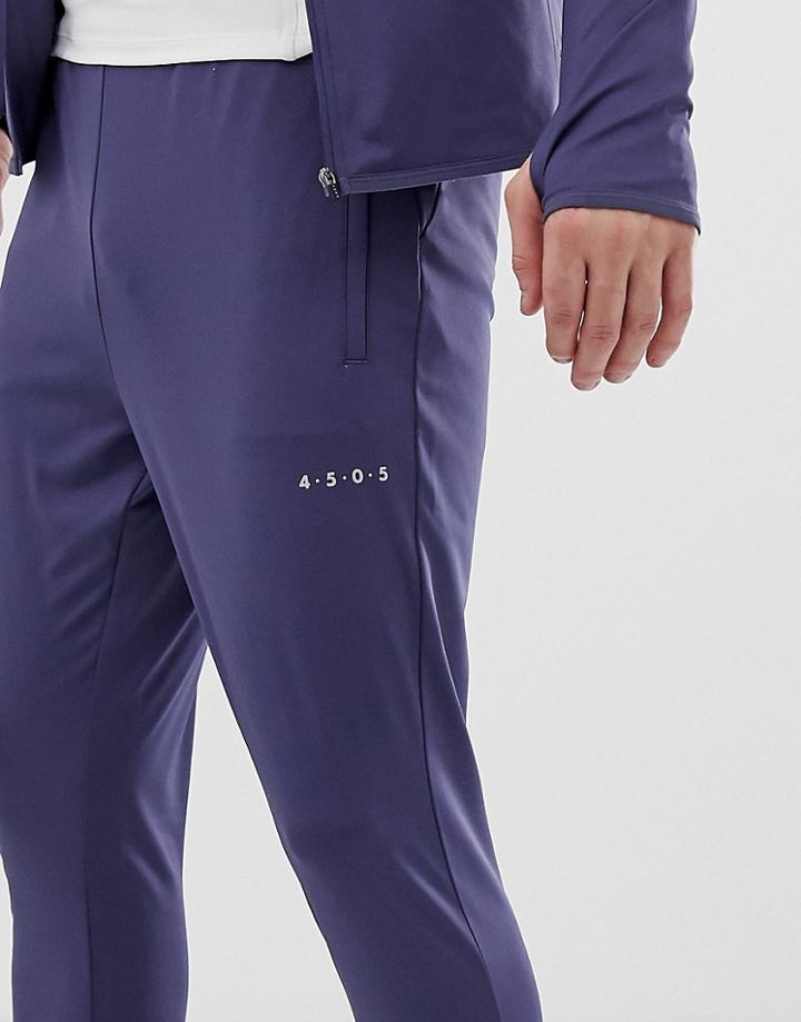 Asos Super Skinny Training Sweatpants With Quick Dry In Slate Blue - Blue