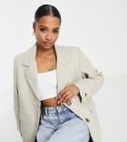 Vero Moda Petite Oversized Blazer In Cream-white