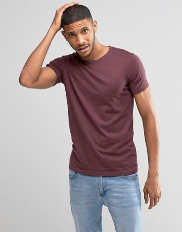 Lindbergh T-shirt With Crew Neck In Stretch - Red