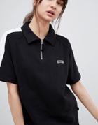 Charm's Half Zip T-shirt - Black