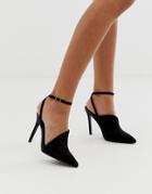 Asos Design Photo Pointed High Heels - Black