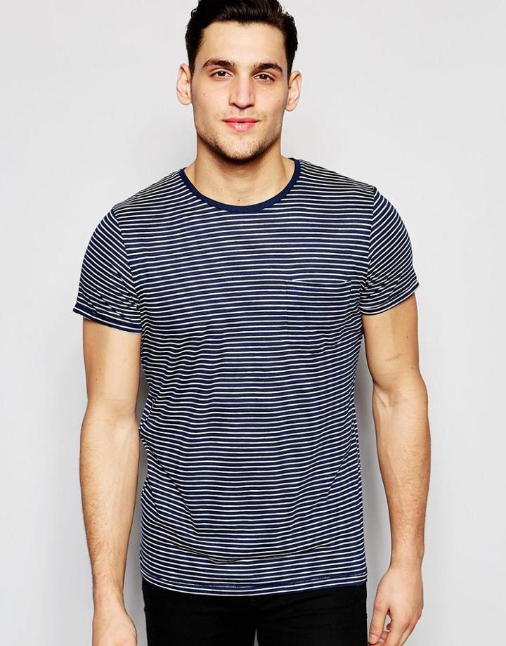 Jack & Jones Premium Stripe T-shirt - Navy