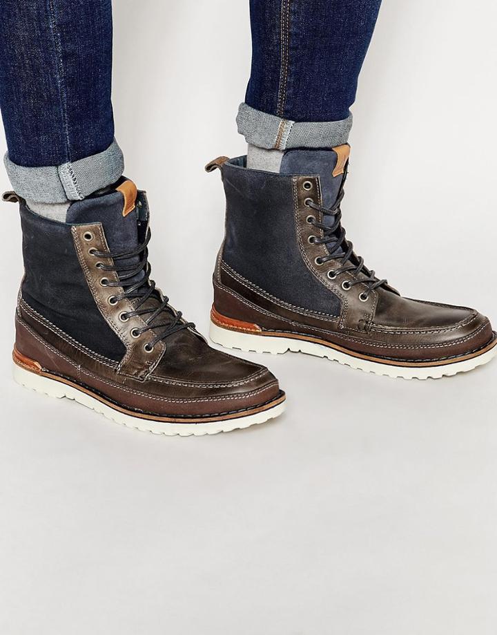 Aldo Olaudda Leather Boots - Gray